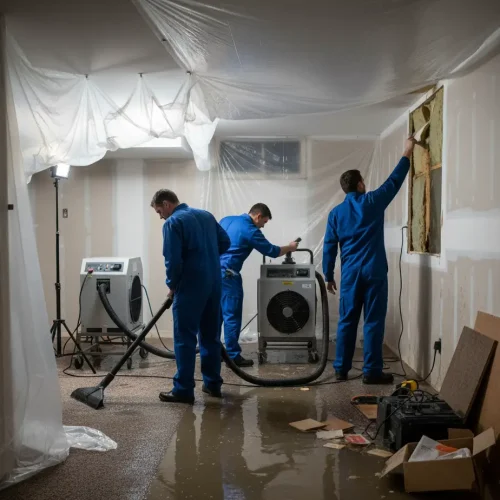 Emergency water damage repair and mitigation experts in Eden Prairie MN restoring flooded property